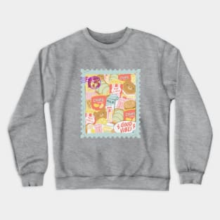 Cute Kawaii Food and Drinks Theme Crewneck Sweatshirt